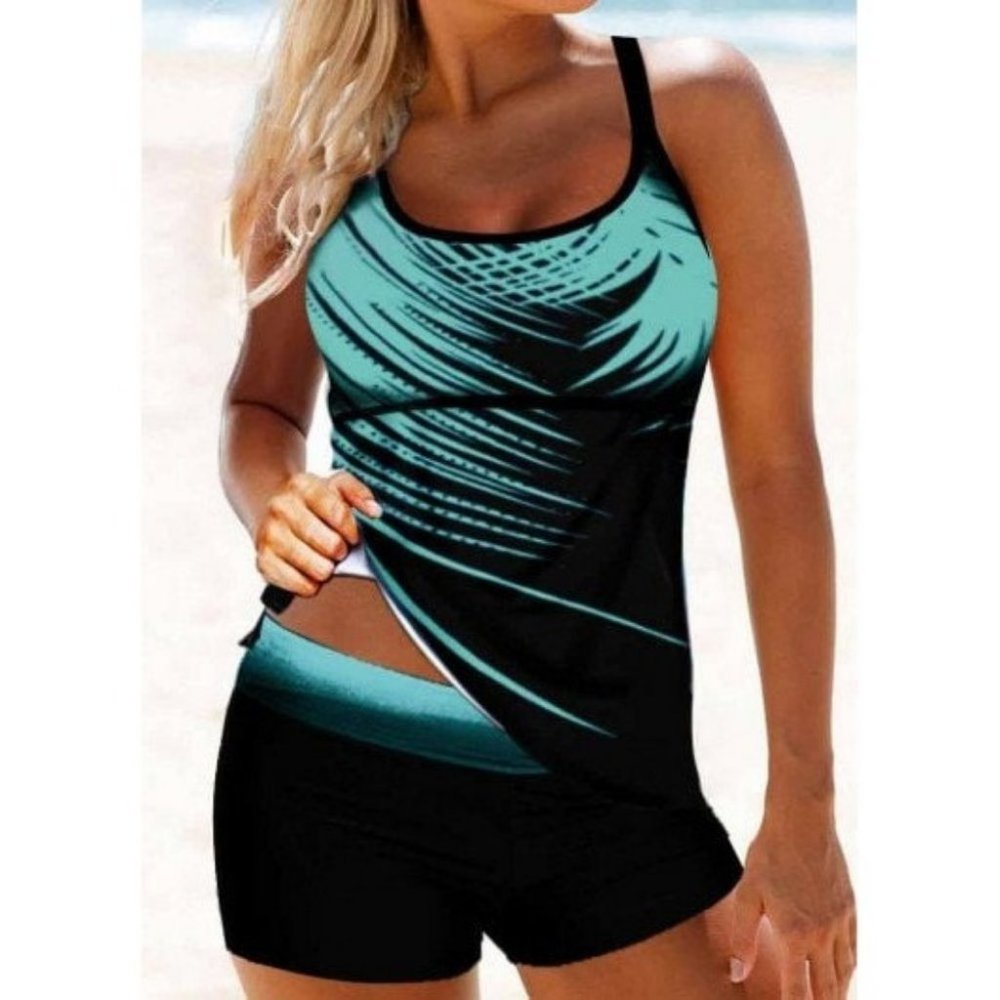 2 Piece Bathing Suit Tankini with Racer Back Strap